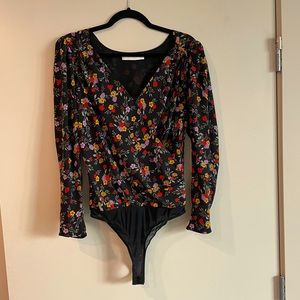 ASTR the the label floral print bodysuit.